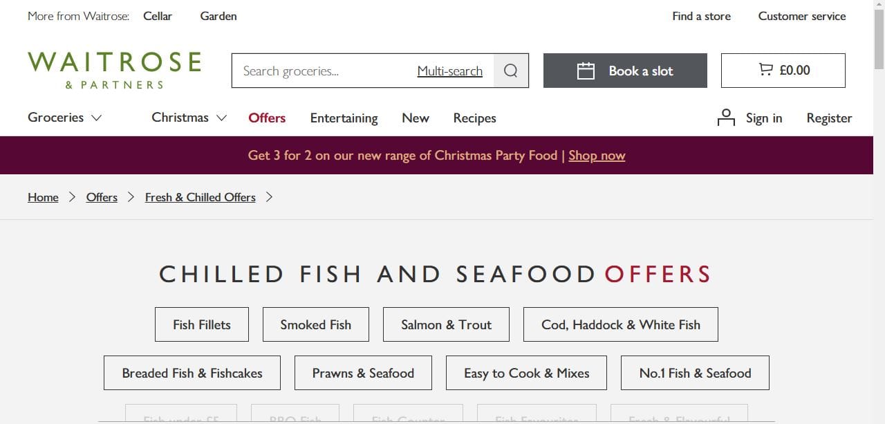 Fish Friday Waitrose- buy it 20% off on Fish Waitrose